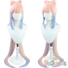 画像1: 珊瑚宮心海　コスプレウィッグ　原神(げんしん)　コスプレ鬘　JUJUcosplay (1)