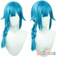 画像1: Jinx　ジンクス　幼年　コスプレウィッグ　Arcane（アーケイン）　コスプレ鬘　JUJUcosplay (1)