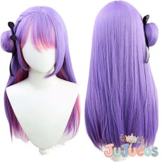 画像1: VTuber　常闇トワ　ガーリー系　コスプレウィッグ　バーチャルYouTuber　コスプレ鬘　JUJUcosplay (1)