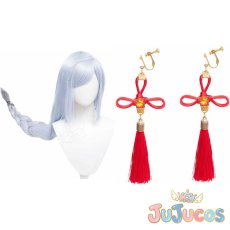 画像1: 申鶴(しんかく)　コスプレウィッグ　原神(げんしん)　コスプレ鬘　JUJUcosplay (1)