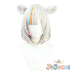 画像2: Vtuber　獅白ぼたん　新衣装(9/2版)　コスプレウィッグ　バーチャルYouTuber　コスプレ鬘　JUJUcosplay (2)