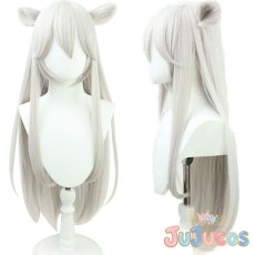 画像1: Vtuber　獅白ぼたん　新衣装(9/2版)　コスプレウィッグ　バーチャルYouTuber　コスプレ鬘　JUJUcosplay (1)