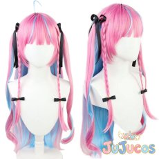 画像1: VTuber　湊あくあ　コスプレウィッグ　バーチャルYouTuber　コスプレ鬘　JUJUcosplay (1)