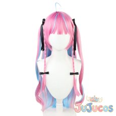 画像2: VTuber　湊あくあ　コスプレウィッグ　バーチャルYouTuber　コスプレ鬘　JUJUcosplay (2)