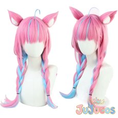 画像1: VTuber　湊あくあ　コスプレウィッグ　バーチャルYouTuber　コスプレ鬘　JUJUcosplay (1)