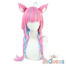 画像2: VTuber　湊あくあ　コスプレウィッグ　バーチャルYouTuber　コスプレ鬘　JUJUcosplay (2)