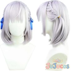 画像1: VTuber　白銀ノエル　私服衣装　コスプレウィッグ　バーチャルYouTuber　コスプレ鬘　JUJUcosplay (1)