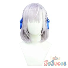 画像2: VTuber　白銀ノエル　私服衣装　コスプレウィッグ　バーチャルYouTuber　コスプレ鬘　JUJUcosplay (2)