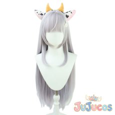 画像2: VTuber　白銀ノエル　ディアンドル娘衣装　コスプレウィッグ　バーチャルYouTuber　コスプレ鬘　JUJUcosplay (2)
