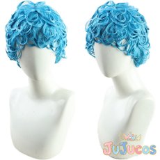 画像1: Ghiaccio(ギアッチョ)　コスプレウィッグ　ジョジョの奇妙な冒険　コスプレ鬘　JUJUcosplay (1)