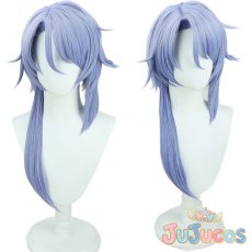 画像1: 神里綾人　コスプレウィッグ　原神(げんしん)　コスプレ鬘　JUJUcosplay (1)