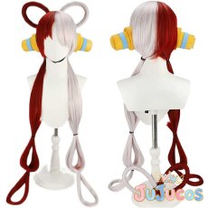 画像1: ウタ　コスプレウィッグ　ワンピース フィルム レッド（ONE PIECE FILM RED）　コスプレ鬘　JUJUcosplay (1)