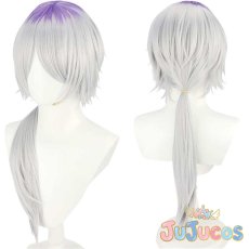 画像1: Vtuber　弦月藤士郎　コスプレウィッグ　バーチャルYouTuber　コスプレ鬘　JUJUcosplay (1)