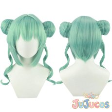 画像1: VTuber　フィナーナ・竜宮(Finana Ryugu)　和風ドレス　コスプレウィッグ　バーチャルYouTuber　コスプレ鬘　JUJUcosplay (1)