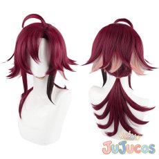 画像1: 鹿野院平蔵　コスプレウィッグ　原神(げんしん)　コスプレ鬘　JUJUcosplay (1)