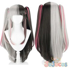 画像1: VTuber　夜見れな　軍服ワンピース　コスプレウィッグ　バーチャルYouTuber　コスプレ鬘　JUJUcosplay (1)