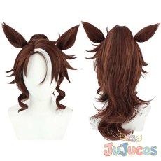 画像1: メジロパーマー　コスプレウィッグ　ウマ娘プリティーダービー　コスプレ鬘　JUJUcosplay (1)