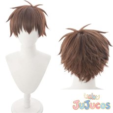 画像1: 佐藤和真(カズマ)　コスプレウィッグ　この素晴らしい世界に祝福を!　コスプレ鬘　JUJUcosplay (1)