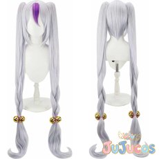 画像1: Vtuber　La+ Darknesss(ラプラス・ダークネス)　お正月衣装　コスプレウィッグ　バーチャルYouTuber　コスプレ鬘　JUJUcosplay (1)