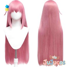 画像1: 後藤ひとり　コスプレウィッグ　ぼっち・ざ・ろっく!　コスプレ鬘　JUJUcosplay (1)