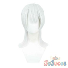 画像2: Vtuber　弦月藤士郎　白制服　コスプレウィッグ　バーチャルYouTuber　コスプレ鬘　JUJUcosplay (2)