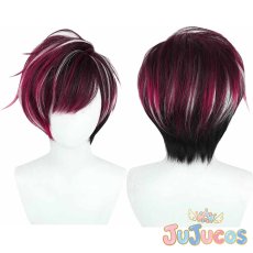 画像1: Vtuber　Ver Vermillion(ヴェール ヴァーミリオン)　コスプレウィッグ　バーチャルYouTuber　コスプレ鬘　JUJUcosplay (1)