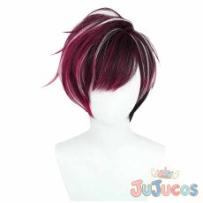 画像2: Vtuber　Ver Vermillion(ヴェール ヴァーミリオン)　コスプレウィッグ　バーチャルYouTuber　コスプレ鬘　JUJUcosplay (2)