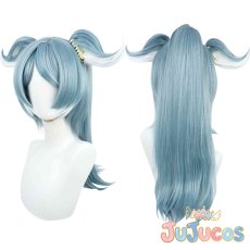 画像1: VTuber　Elira Pendora(エリーラ ペンドラ)　ポニーテール　コスプレウィッグ　バーチャルYouTuber　コスプレ鬘　JUJUcosplay (1)