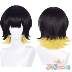 画像1: 蜂楽廻　コスプレウィッグ　ブルーロック　コスプレ鬘　JUJUcosplay (1)