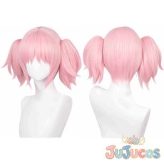 画像1: 鹿目まどか　コスプレウィッグ　魔法少女まどか☆マギカ　コスプレ鬘　JUJUcosplay (1)