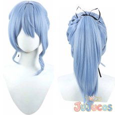 画像1: VTuber　星街すいせい　Shout in Crisis　コスプレウィッグ　バーチャルYouTuber　コスプレ鬘　JUJUcosplay (1)