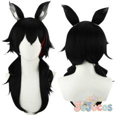 画像1: VTuber　大神ミオ　新衣装　コスプレウィッグ　バーチャルYouTuber　コスプレ鬘　JUJUcosplay (1)