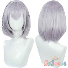 画像1: Vtuber　白銀ノエル　月衣装　コスプレウィッグ　バーチャルYouTuber　コスプレ鬘　JUJUcosplay (1)