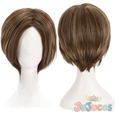 画像1: レオン・S・ケネディ　コスプレウィッグ　バイオハザード　コスプレ鬘　JUJUcosplay (1)