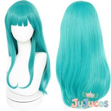 画像1: ブルマ　バニー　コスプレウィッグ　ドラゴンボール　コスプレ鬘　JUJUcosplay (1)