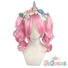 画像2: Pastel*Palettes　丸山彩　コスプレウィッグ　BanG Dream!（バンドリ！）　コスプレ鬘　JUJUcosplay (2)