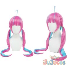 画像1: VTuber　湊あくあ　あくありうむ。　コスプレウィッグ　バーチャルYouTuber　コスプレ鬘　JUJUcosplay (1)