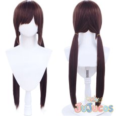 画像1: 真希波・マリ・イラストリアス　コスプレウィッグ　新世紀エヴァンゲリオン　コスプレ鬘　JUJUcosplay (1)