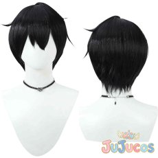 画像1: VTuber　葛葉（くずは）　黒髪　コスプレウィッグ　バーチャルYouTuber　コスプレ鬘　JUJUcosplay (1)