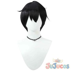 画像2: VTuber　葛葉（くずは）　黒髪　コスプレウィッグ　バーチャルYouTuber　コスプレ鬘　JUJUcosplay (2)