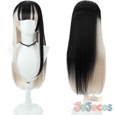 画像1: VTuber　ReGLOSS　儒烏風亭らでん　初期2D　コスプレウィッグ　バーチャルYouTuber　コスプレ鬘　JUJUcosplay (1)