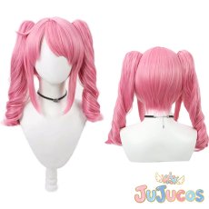 画像1: 花菱はるか　マジアマゼンタ　コスプレウィッグ　魔法少女にあこがれて　コスプレ鬘　JUJUcosplay (1)