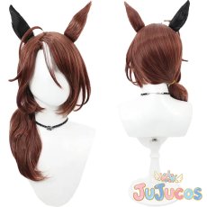画像1: サウンズオブアース　コスプレウィッグ　ウマ娘プリティーダービー　コスプレ鬘　JUJUcosplay (1)