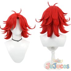 画像1: ニフティ　コスプレウィッグ　ハズビン・ホテル（Hazbin Hotel）　コスプレ鬘　JUJUcosplay (1)