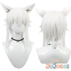 画像1: VTuber　白上フブキ　ベリーショート　コスプレウィッグ　バーチャルYouTuber　コスプレ鬘　JUJUcosplay (1)