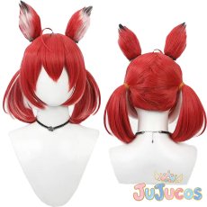 画像1: VTuber　赤見かるび　コスプレウィッグ　バーチャルYouTuber　コスプレ鬘　JUJUcosplay (1)