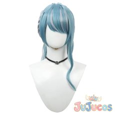 画像2: Vtuber　VSPO！　ぶいすぽっ！　白波らむね　2024誕生日衣装 ポニーテール　コスプレウィッグ　バーチャルYouTuber　コスプレ鬘　JUJUcosplay (2)