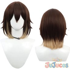 画像1: Vtuber　文野環　コスプレウィッグ　バーチャルYouTuber　コスプレ鬘　JUJUcosplay (1)