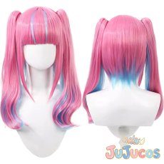 画像1: VTuber　ホロライブ　2024新衣装　湊あくあ　コスプレウィッグ　バーチャルYouTuber　コスプレ鬘　JUJUcosplay (1)