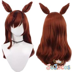 画像1: ナイスネイチャ　ネガイノカサネ　正月衣装　コスプレウィッグ　ウマ娘プリティーダービー　コスプレ鬘　JUJUcosplay (1)
